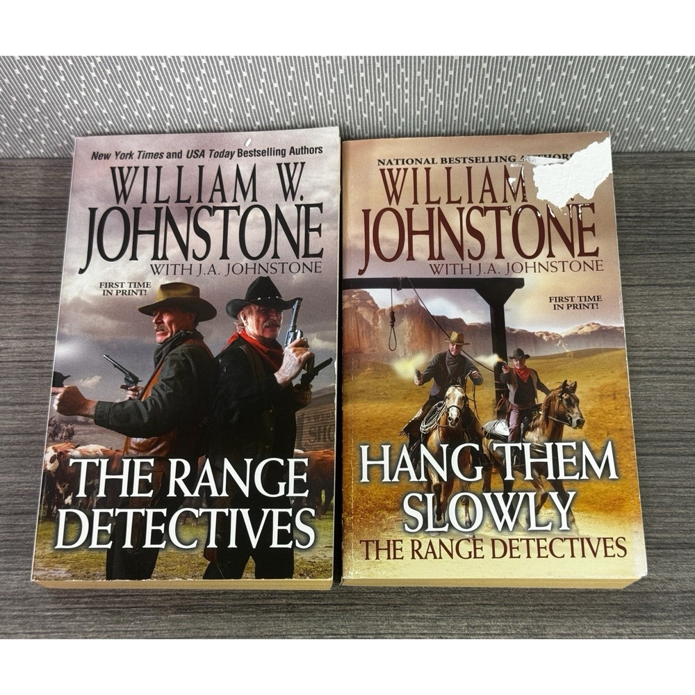 2 William W. Johnstone Western Paperback Books Range Detectives Hang Slowly